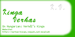 kinga verhas business card